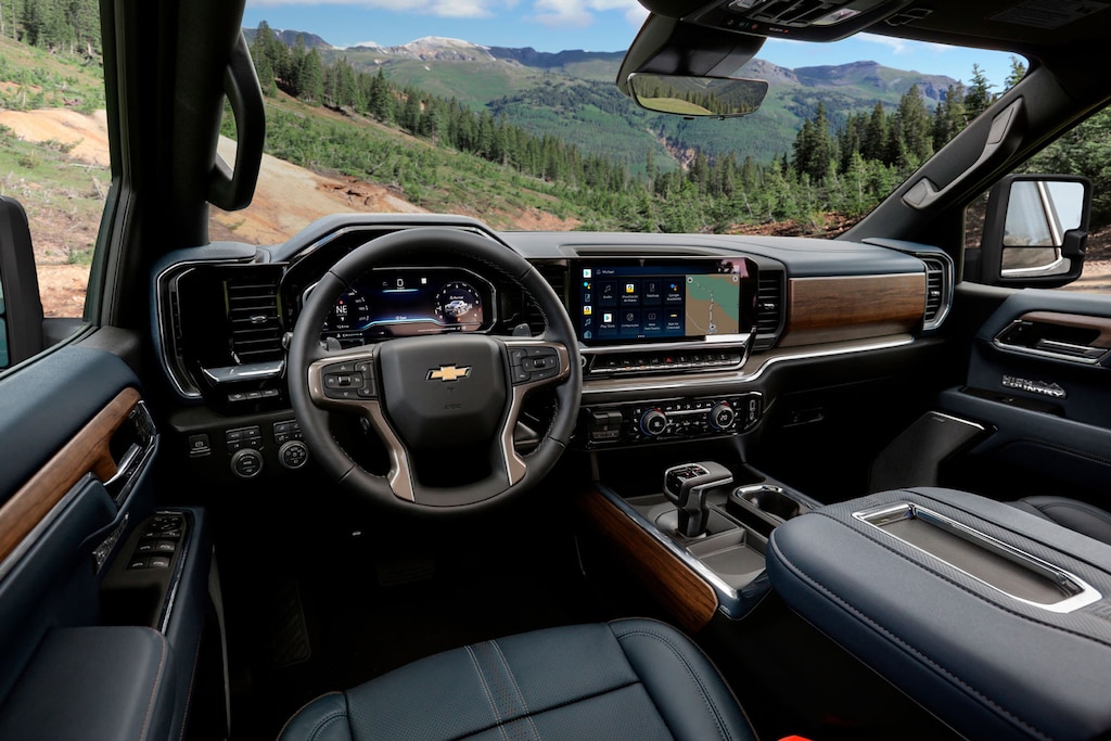 Painel de controle da picape Chevrolet Silverado